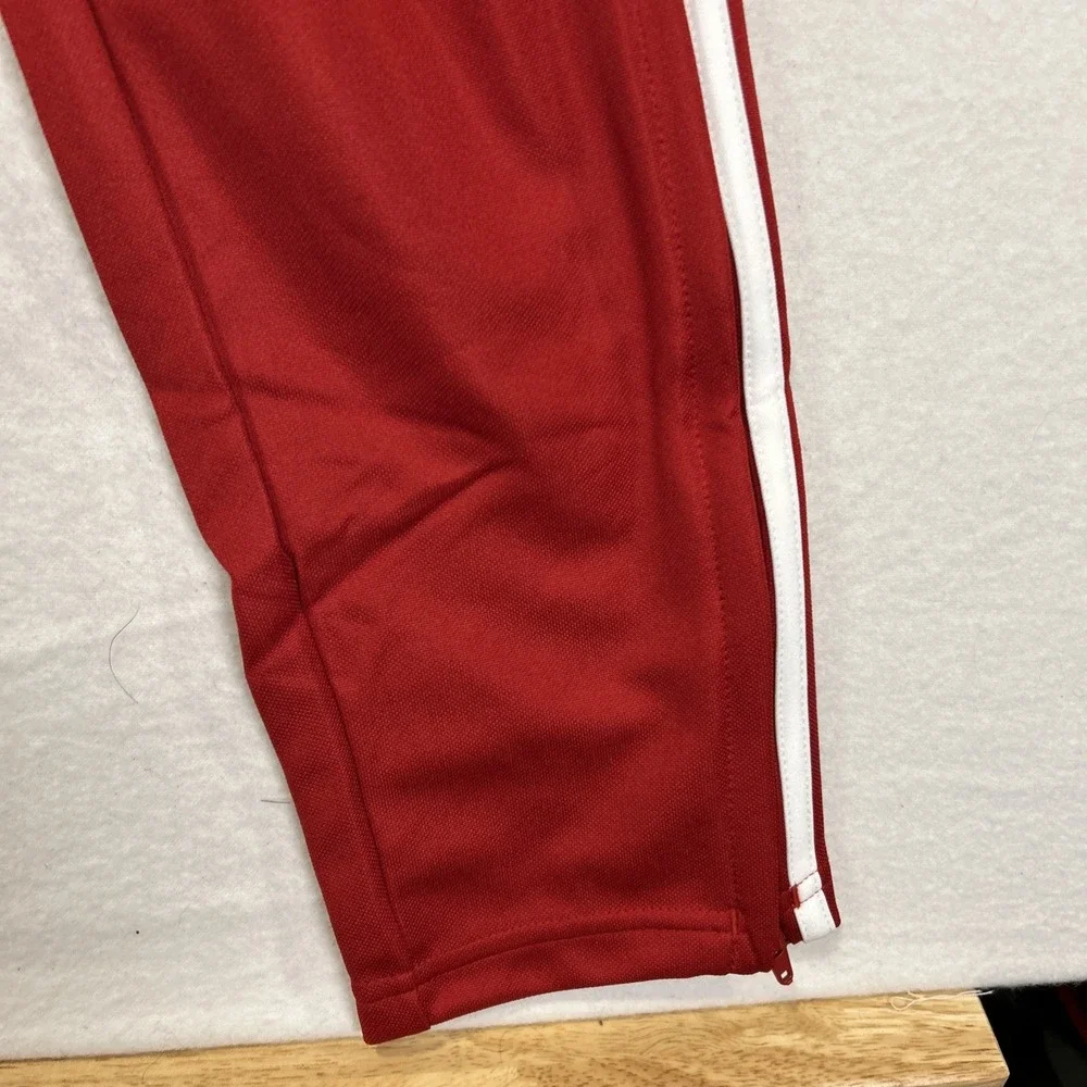Adidas Tiro 24 Track Pants Mens Large Red White Stripe Tapered Zip IV7264 NWT